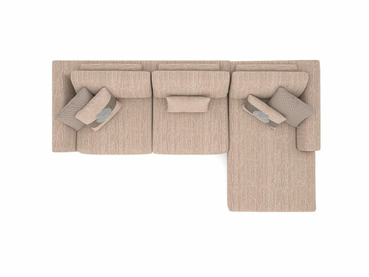 Upholstered Furniture Beige Corner Sofa Luxury Sofa Couch L-Shape Relax Upholstered Sofa Living Room