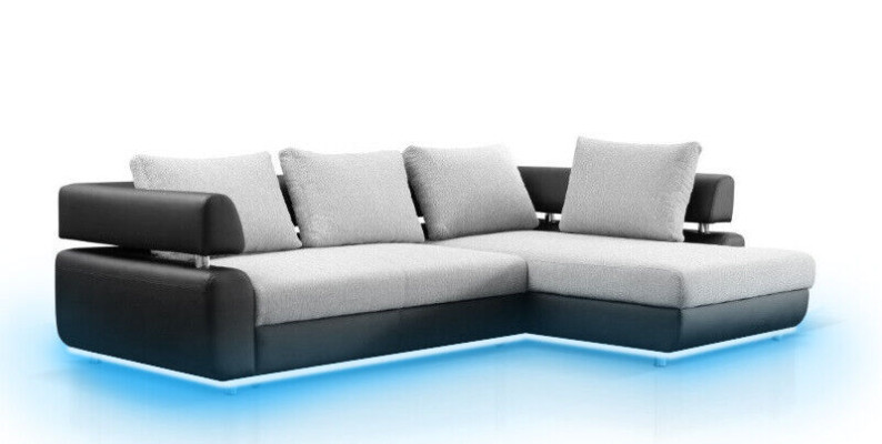 Corner sofa living area + bed function sofa corner sofa couch corner upholstery set