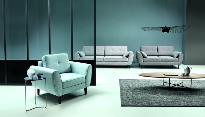 Design Chesterfield Fabric Couch Armchair 1-Seater Upholstered Sofas Lounge Club
