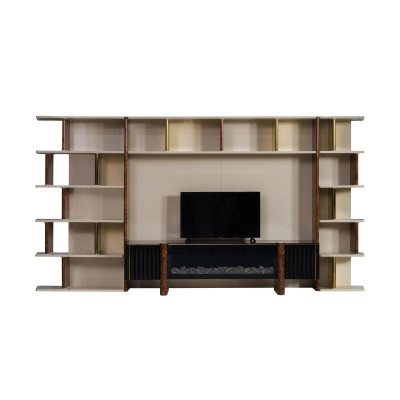 Wall units TV wall wood modern style shelf living room furniture cabinet RTV stand