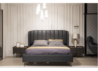 Modern bedroom set bed + 2x nightstands design furniture 3 pcs EU