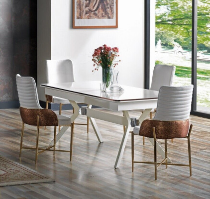 Dining room set ensemble table 6x chairs design modern furniture luxury sideboard