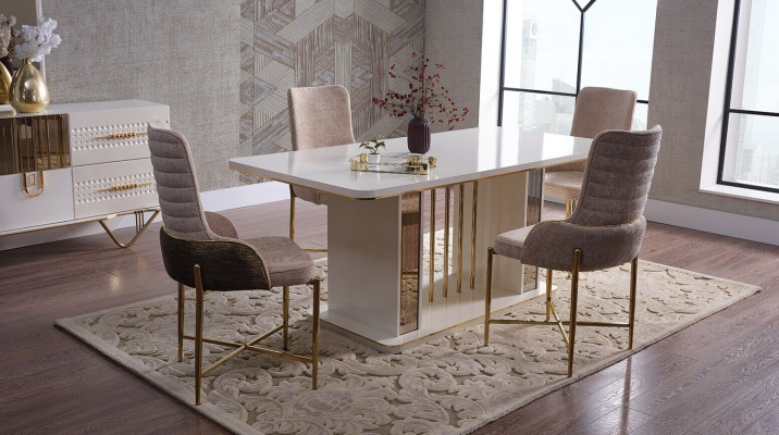 Design dining room complete: dining table + 6 chairs + sideboard furniture wood table new