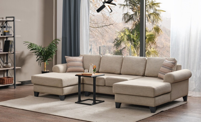 Living landscape corner sofa U-shape couch seat upholstery sofa luxury furniture sofas modern