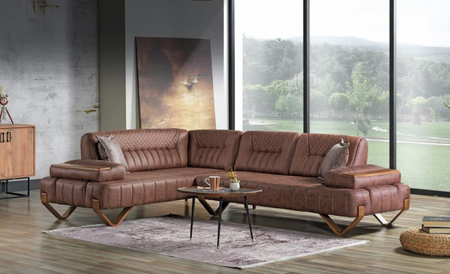 Corner sofa living landscape color brown L-shaped sofa new living room corner sofa luxury new