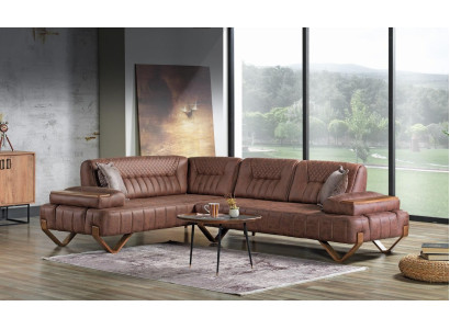 Corner sofa living landscape color brown L-shaped sofa new living room corner sofa luxury new