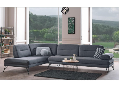 Corner sofa L-shape textile sectional couch sofa upholstery premium couch L-shape modern