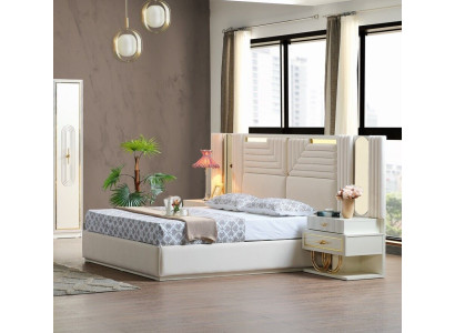 Modern bedroom set bed + 2x nightstands design furniture 3 pcs EU
