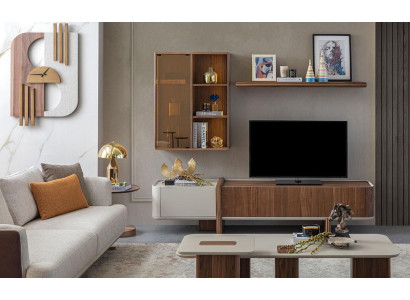 Wall unit designer living room furniture wall cabinet new wall shelf