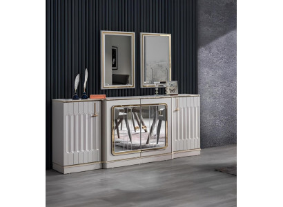 Modern sideboard with 2x mirrors designer luxury living room furniture dresser