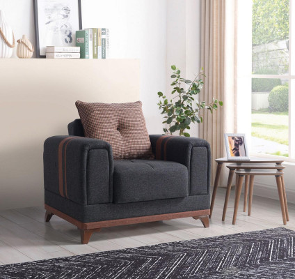 Design seating luxury armchair relax textile with stainless steel armchair relaxing armchair modern