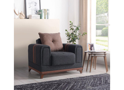 Design seating luxury armchair relax textile with stainless steel armchair relaxing armchair modern