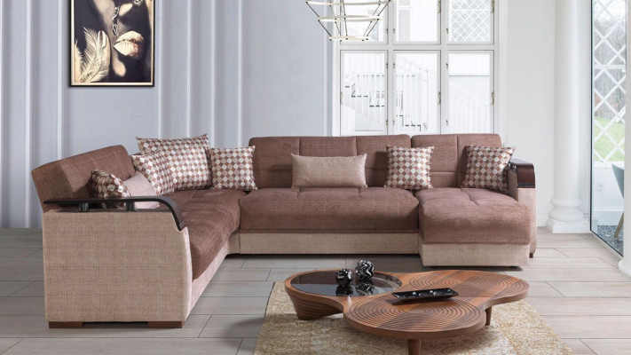 Corner sofa living area brown L-shape sofa living room corner sofas luxury corner suite
