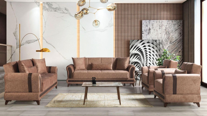 Sofa set 3+2+1+1 seating living room set textile sofa armchair sofa bed