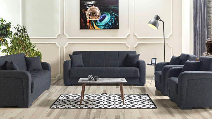 Sofa set 3+2+1+1 seater fabric modern complete 2x armchair sofa 3 seater luxury 1