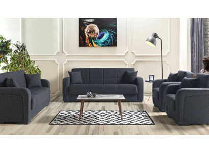 Sofa set 3+2+1+1 seater fabric modern complete 2x armchair sofa 3 seater luxury 1