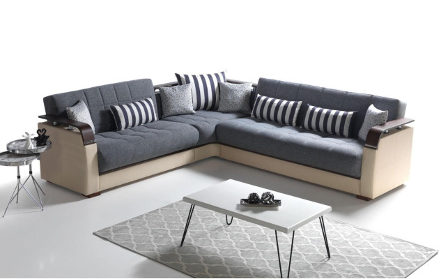 Gray living room corner sofa L-shape modern luxury sofa corner sofa corner set