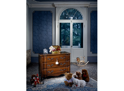 Design Sideboard 130cm Sideboard Cabinet Designer Loft Dresser Brown Wood Furniture