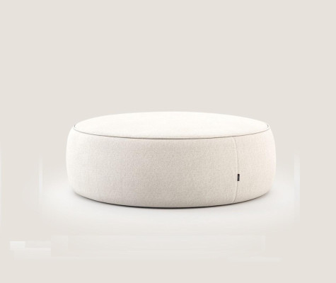 White luxury upholstered stool round stool seating furniture designer stylish furniture