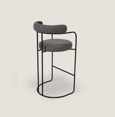 Gray luxury stainless steel bar stool designer bar furniture stool frame