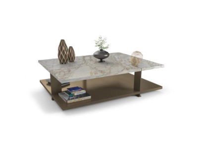 Designer marble rectangular coffee table luxury side tables stylish