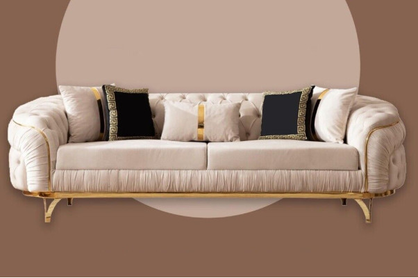 Chesterfield Sofa Set 3-2-1 Seater Design Upholstered Sofa Suite Set