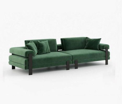 Sofa 2-seater couch design upholstery modern fabric modern two-seater