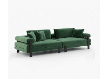 Sofa 2-seater couch design upholstery modern fabric modern two-seater