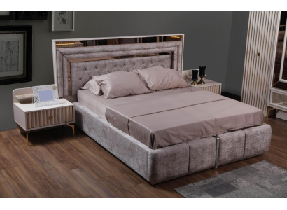 Modern bedroom complete set bed nightstands designer furniture