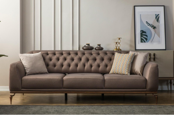 Three-seater sofa couch designer furniture living room modern seating new