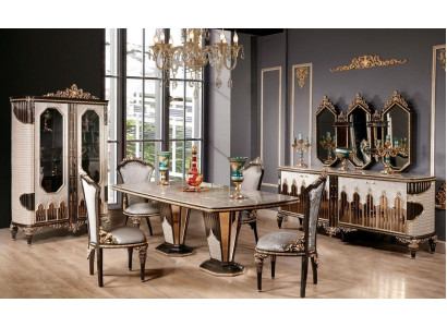 Classic High-Quality Dining Room Suite Luxury Set Dining Table Sideboard