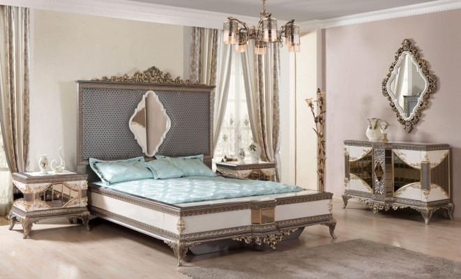 Classic bedroom suite high-quality set double bed dresser sofa