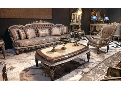 Taupe Classic Chesterfield Sofa Set 3+1+1 Seater Luxury Couches