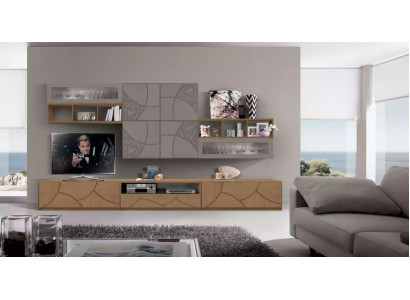 Design wall cabinet shelf living room wood cabinets wall shelves Italy new