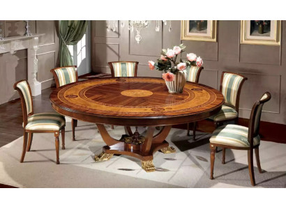 Round table wood tables classic style dining living room furniture brown new