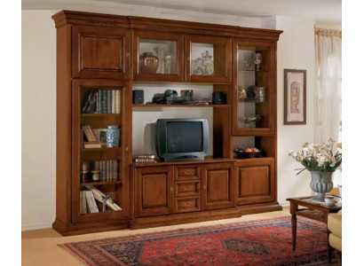 Living room furniture, classic Italian style wall unit, wood furniture, new.