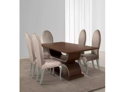 Dining set luxury dining table 4x chairs dining group table complete set 5 pieces