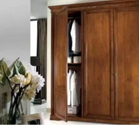 Wardrobe Cabinet Luxury Wood Design Furniture Bedroom Brown New