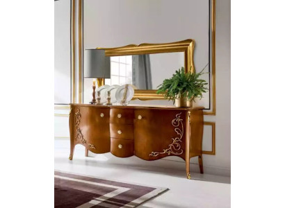 Sideboard Italian Furniture Mirror 2-piece Cabinet Sideboard Wardrobe Wood