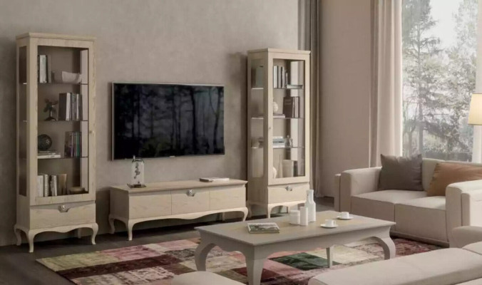 Living room rtv cabinet wall unit cabinets design art deco display cabinet set