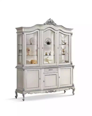 Display cabinet glass cabinet solid wood display sideboard Italian living room furniture new
