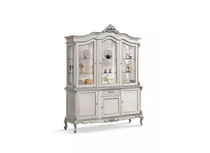 Display cabinet glass cabinet solid wood display sideboard Italian living room furniture new