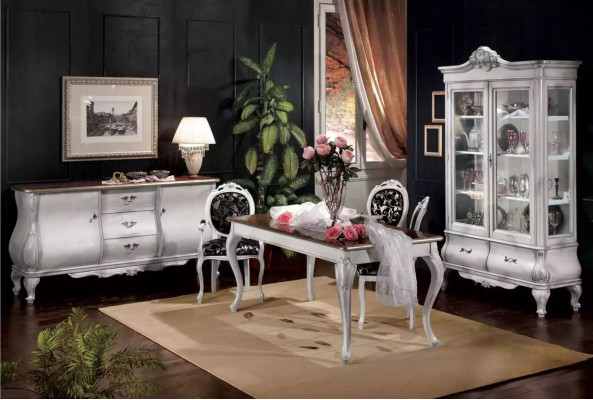 Wood display cabinet white sideboard design cabinets Italian furniture cabinet
