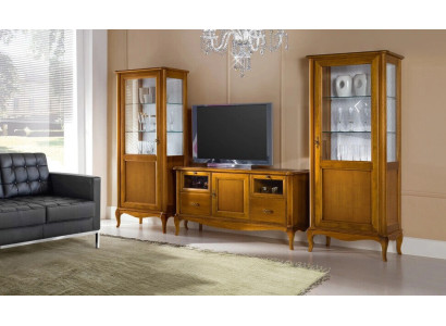 Wall unit display cabinet console wall unit classic wall living room new