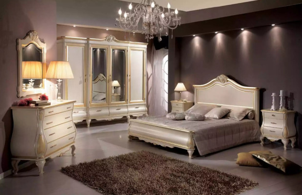 Sideboard Luxury Mirror Classic White Bedroom Furniture Cabinets Dressers