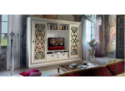 TV wall unit solid wood modern TV cabinet living room wall real wood new