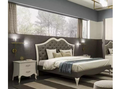Bed Bedroom Set Bed 2x Nightstands Modern Italian Furniture 3-piece Set