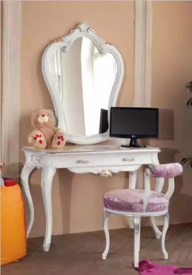 Makeup table set console mirror bedroom furniture design 2-piece wood