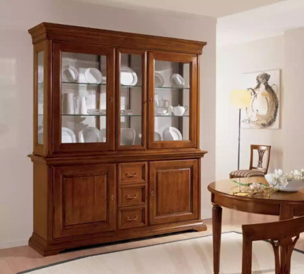 Classic showcase Italian luxury furniture display cabinet wood cabinet design cabinet