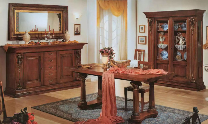 Classic Brown Solid Wood Sideboard Mirror Dresser Cabinets New